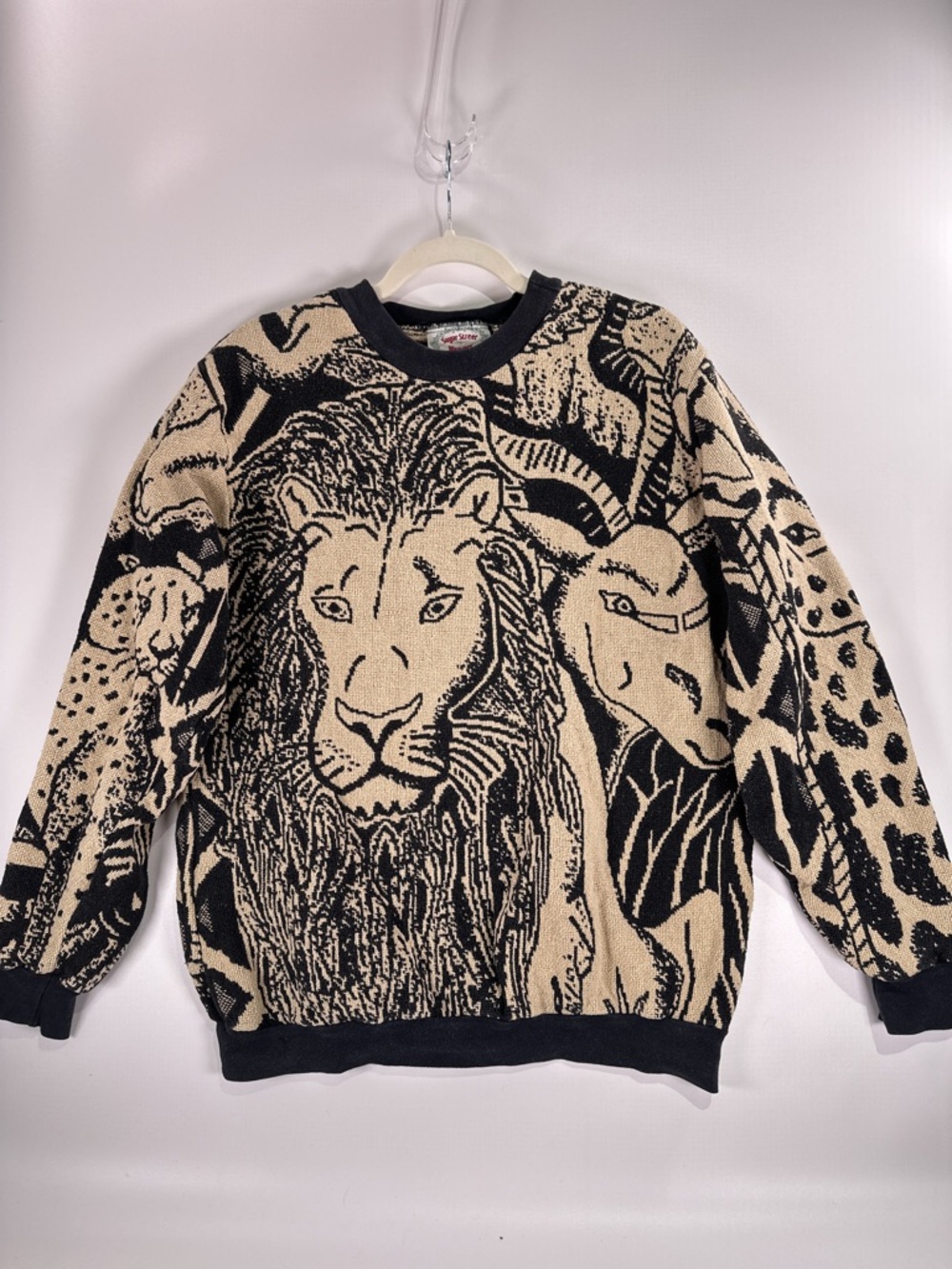 Sugar Street Weavers Safari Animal Tapestry Sweater OS - Picture 2 of 8